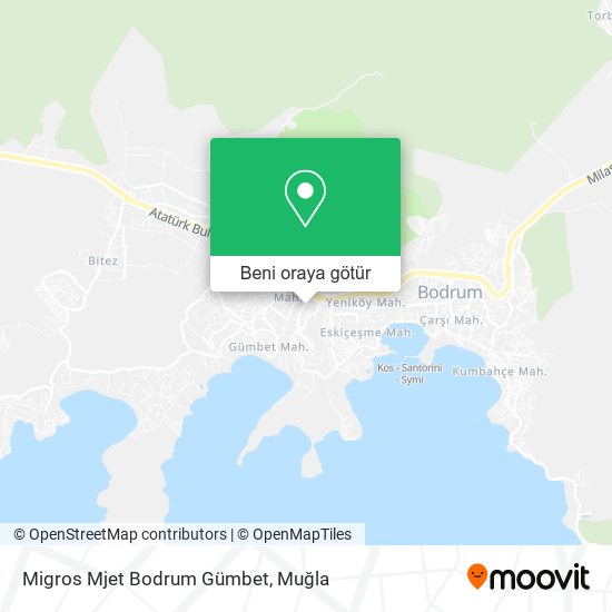 Migros Mjet Bodrum Gümbet harita