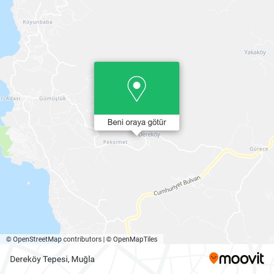 Dereköy Tepesi harita
