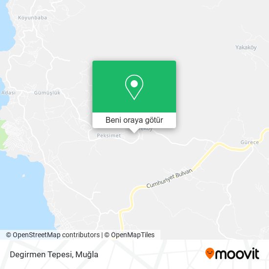 Degirmen Tepesi harita