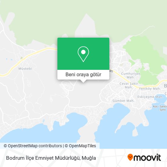 Bodrum İlçe Emniyet Müdürlüğü harita