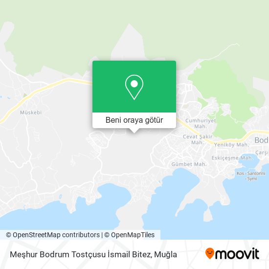 Meşhur Bodrum Tostçusu İsmail Bitez harita