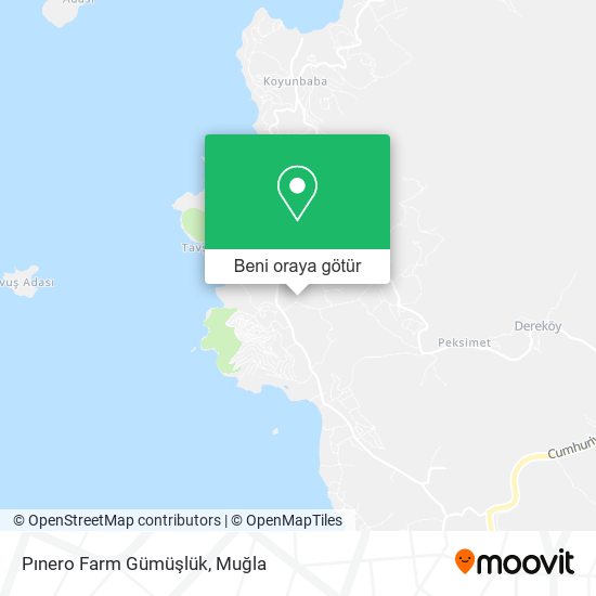 Pınero Farm Gümüşlük harita