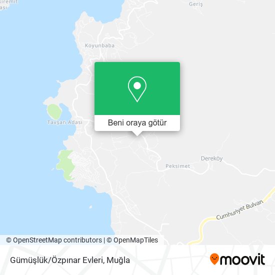 Gümüşlük/Özpınar Evleri harita