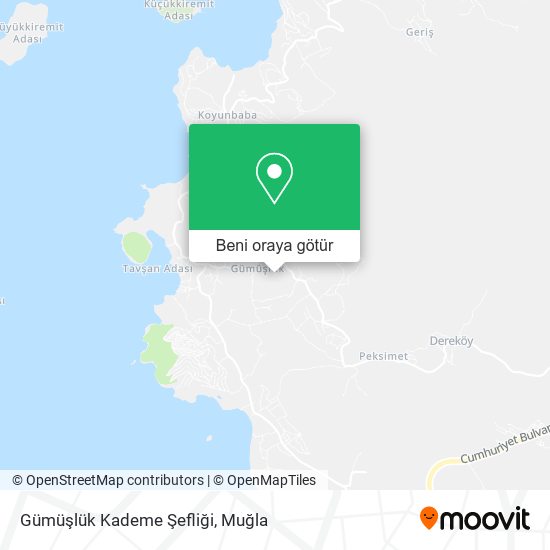 Gümüşlük Kademe Şefliği harita