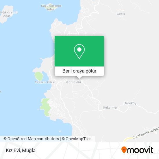 Kız Evi harita