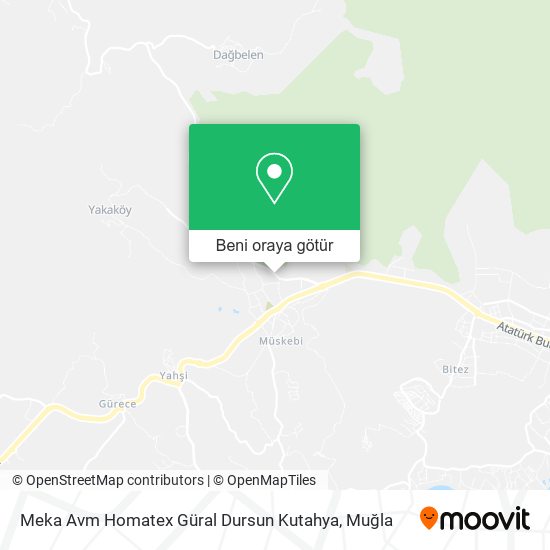Meka Avm Homatex Güral Dursun Kutahya harita