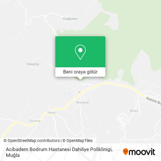 Acibadem Bodrum Hastanesi Dahiliye Poliklinigi harita