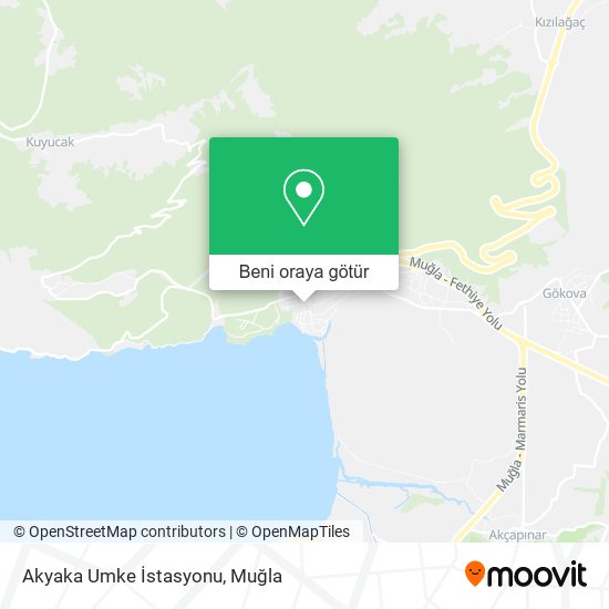 Akyaka Umke İstasyonu harita