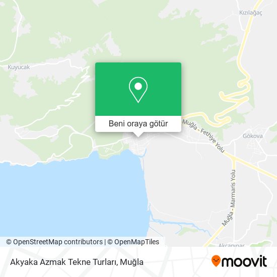 Akyaka Azmak Tekne Turları harita
