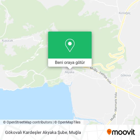 Gökovalı Kardeşler Akyaka Şube harita