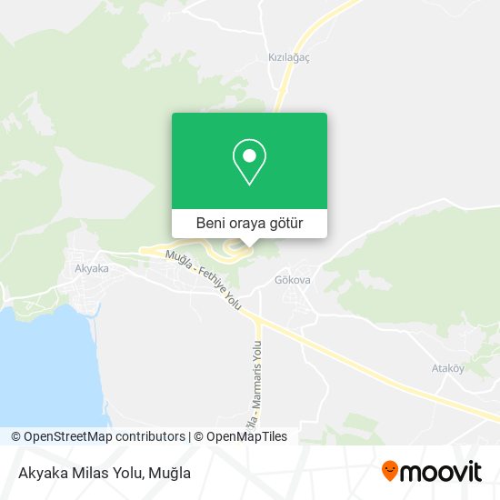 Akyaka Milas Yolu harita