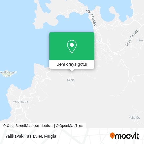 Yalikavak Tas Evler harita