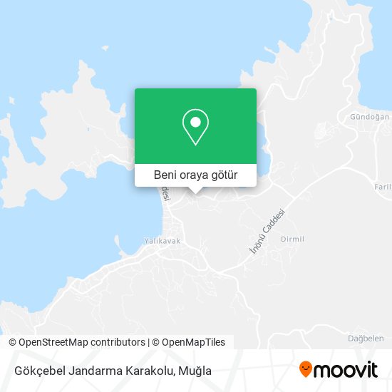 Gökçebel Jandarma Karakolu harita