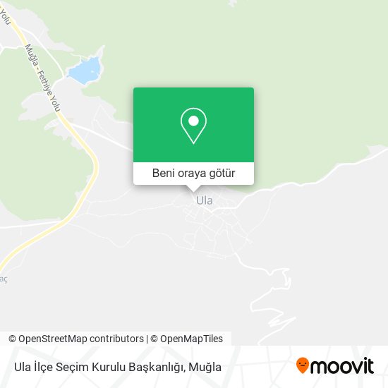 Ula İlçe Seçim Kurulu Başkanlığı harita