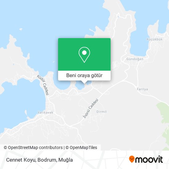 Cennet Koyu, Bodrum harita
