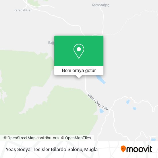 Yeaş Sosyal Tesisler Bilardo Salonu harita
