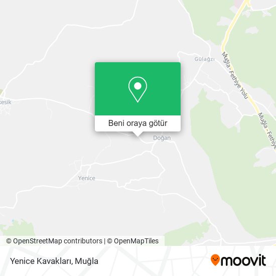 Yenice Kavakları harita