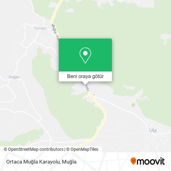 Ortaca Muğla Karayolu harita