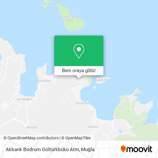 Akbank Bodrum Göltürkbükü Atm harita