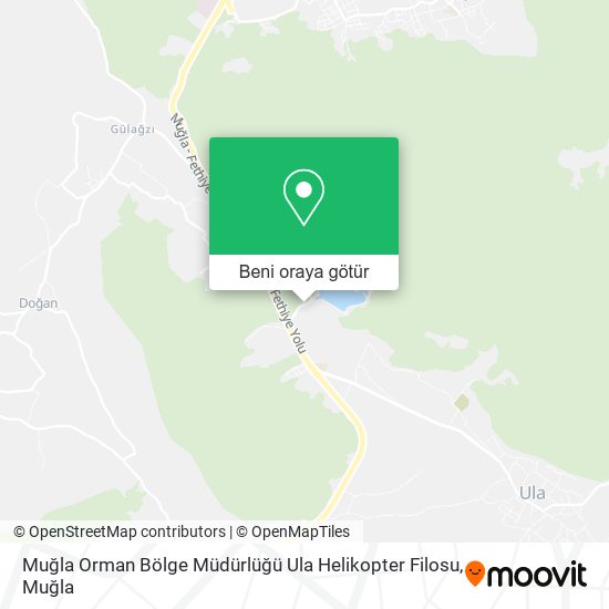 Muğla Orman Bölge Müdürlüğü Ula Helikopter Filosu harita