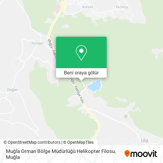 Muğla Orman Bölge Müdürlüğü Helikopter Filosu harita
