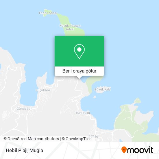 Hebil Plajı harita