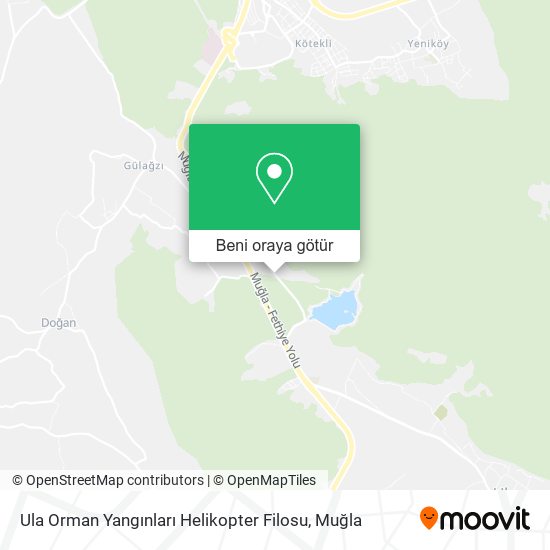 Ula Orman Yangınları Helikopter Filosu harita
