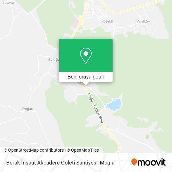 Berak İnşaat Akcadere Göleti Şantiyesi harita