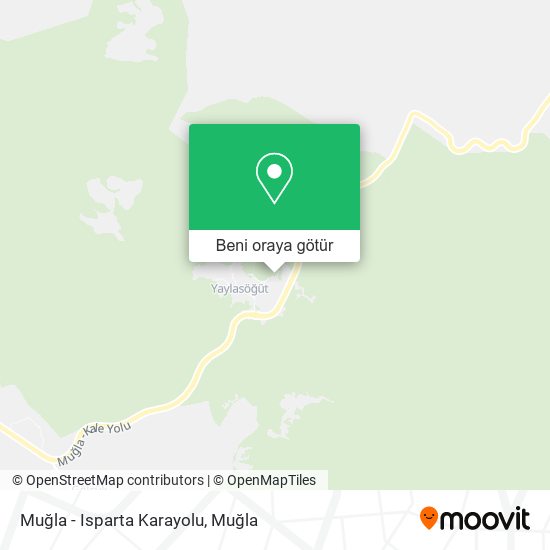 Muğla - Isparta Karayolu harita