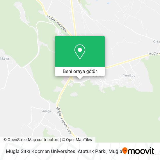 Mugla Sıtkı Koçman Üniversitesi Atatürk Parkı harita