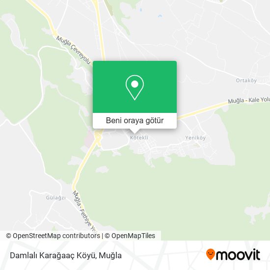 Damlalı Karağaaç Köyü harita