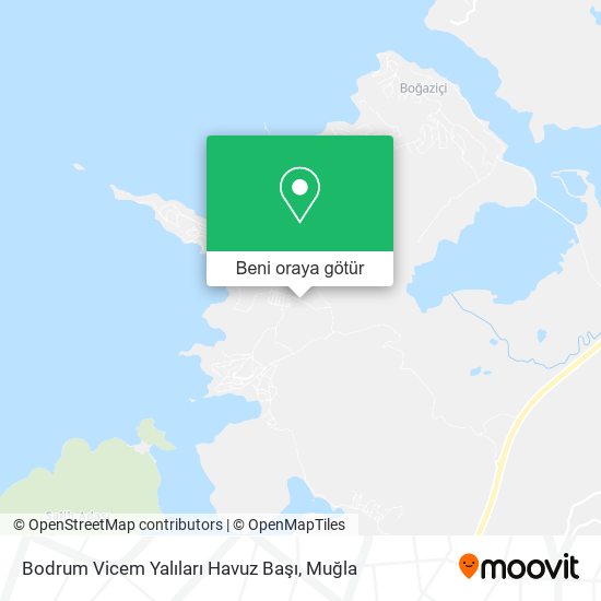 Bodrum Vicem Yalıları Havuz Başı harita