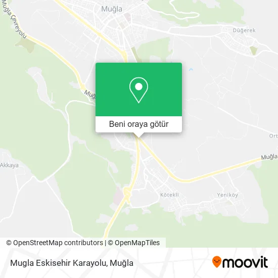 Mugla Eskisehir Karayolu harita