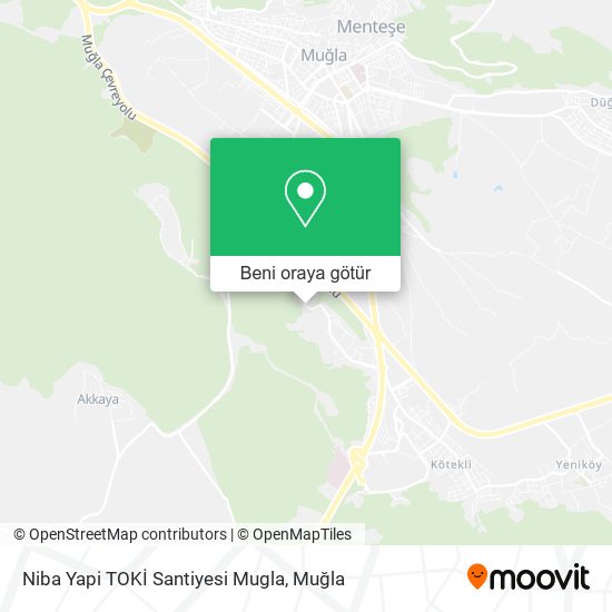Niba Yapi TOKİ Santiyesi Mugla harita