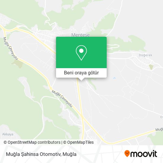 Muğla Şahinsa Otomotiv harita