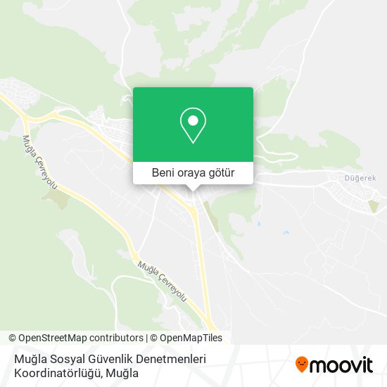 Muğla Sosyal Güvenlik Denetmenleri Koordinatörlüğü harita