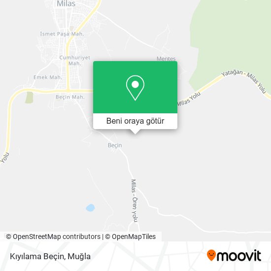 Kıyılama Beçin harita