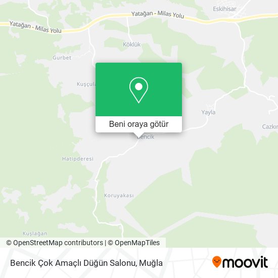 Bencik Çok Amaçlı Düğün Salonu harita