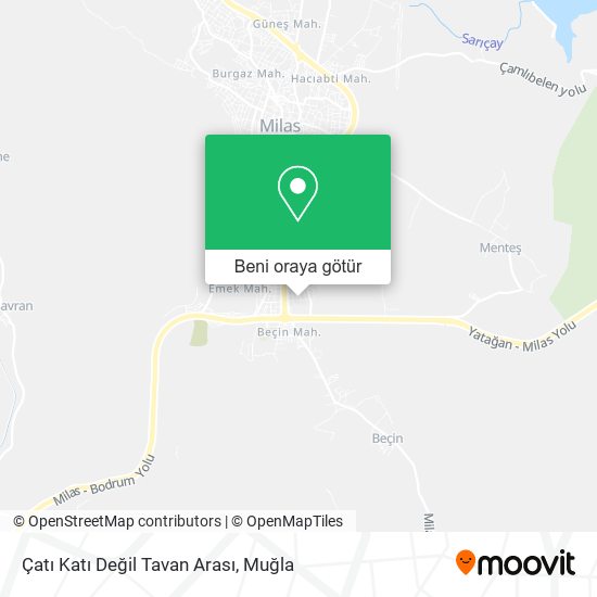 Çatı Katı Değil Tavan Arası harita