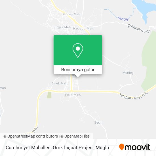 Cumhuriyet Mahallesi Omk İnşaat Projesi harita