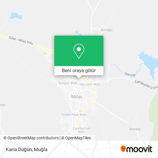 Karia Düğün harita