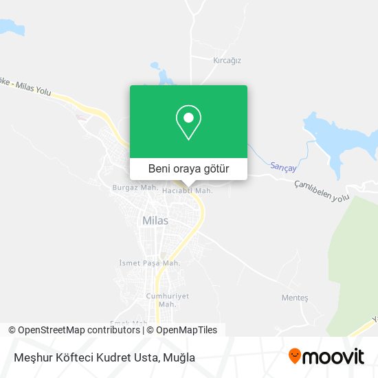 Meşhur Köfteci Kudret Usta harita