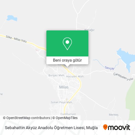 Sebahattin Akyüz Anadolu Öğretmen Lisesi harita