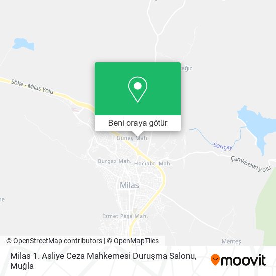 Milas 1. Asliye Ceza Mahkemesi Duruşma Salonu harita