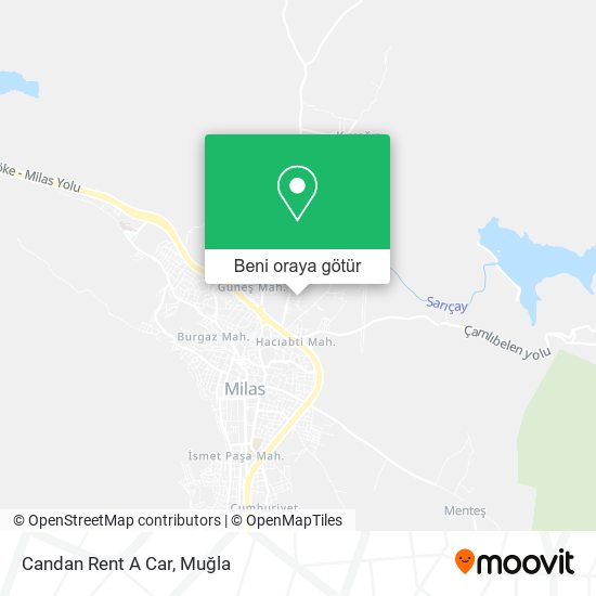 Candan Rent A Car harita