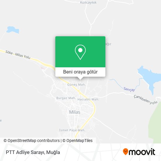 PTT Adliye Sarayı harita