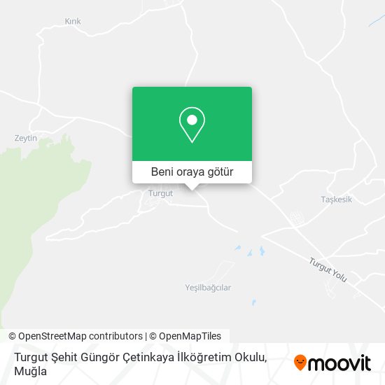 Turgut Şehit Güngör Çetinkaya İlköğretim Okulu harita
