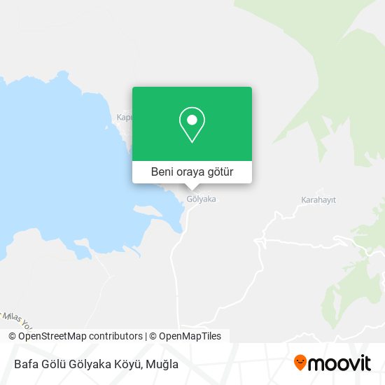 Bafa Gölü Gölyaka Köyü harita