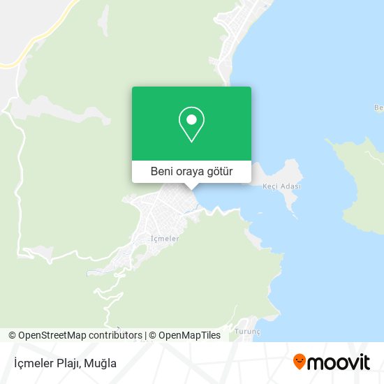 İçmeler Plajı harita