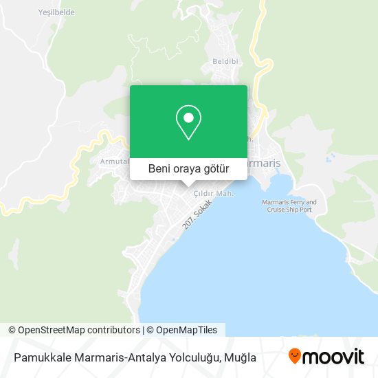 Pamukkale Marmaris-Antalya Yolculuğu harita